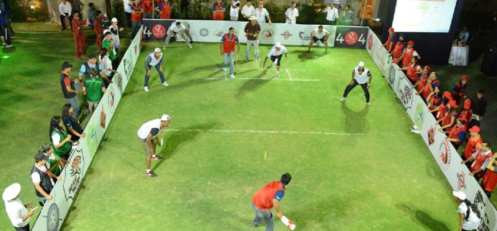 Corporate games, box cricket, auction, fun, corporate team building