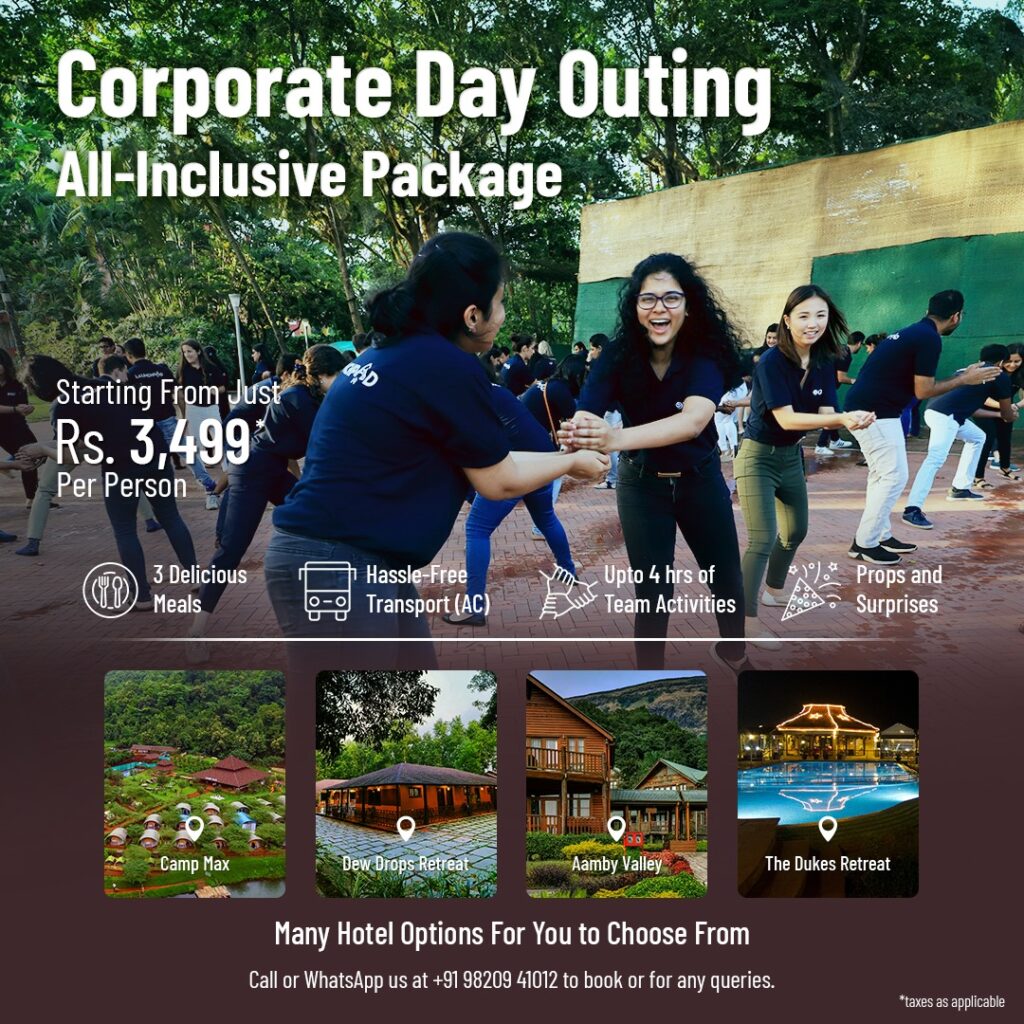 All inclusive corporate day outing from Mumbai and Pune